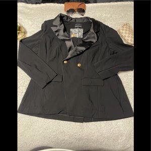 Lane Bryant double breasted black blazer 18